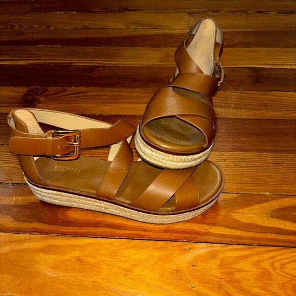 Michael Kors Darby Espadrille platform Sandals - Picture 1 of 4
